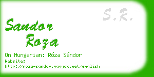 sandor roza business card